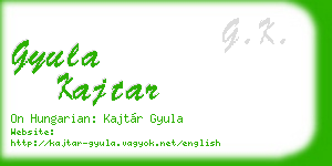 gyula kajtar business card